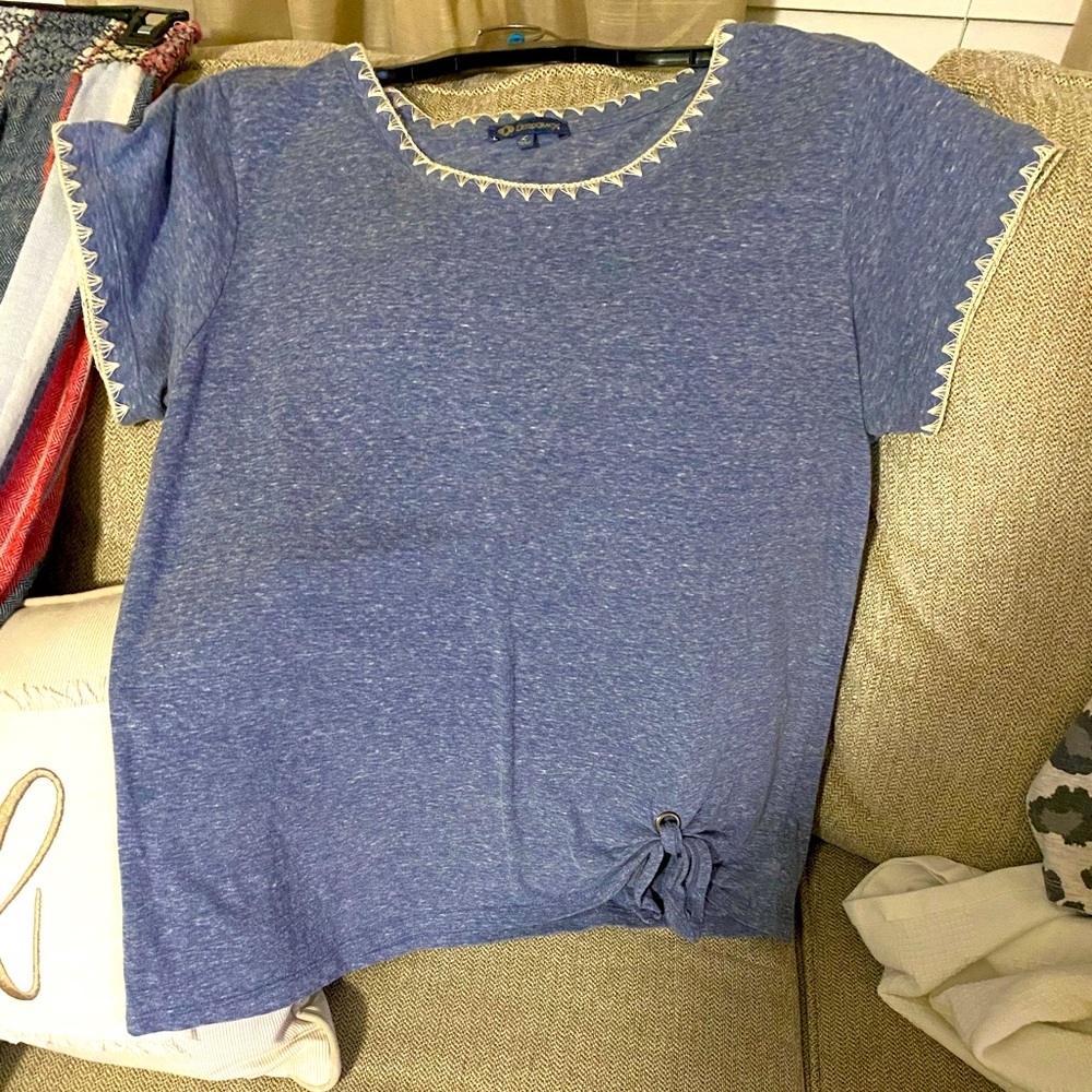 Democracy blouse with tie front.